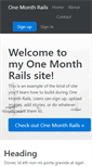 Mobile Screenshot of onemonthrails.com
